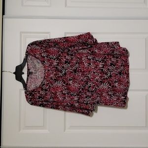 Dress Barn Roz and Ali flowered blouse 1X